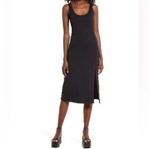 Open Edit Scoop Neck Midi Dress